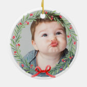 Personalized First Christmas Ornament with Photo (Hinten)