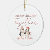 Personalized first Christmas together newlyweds Keramik Ornament (Links)