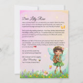 Personalized First Day of School Fairy Letter Einladung (Vorderseite)