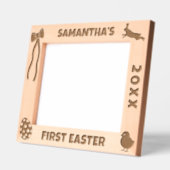 Personalized First Easter-Bunny, Eggs, Chick, Bow Geätzte Rahmen (Links)
