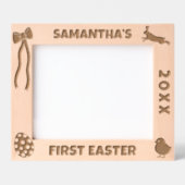Personalized First Easter-Bunny, Eggs, Chick, Bow Geätzte Rahmen (Vorderseite)
