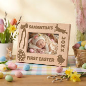 Personalized First Easter-Bunny, Eggs, Chick, Bow Geätzte Rahmen