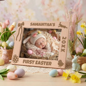 Personalized First Easter-Bunny, Eggs, Chick, Bow Geätzte Rahmen