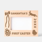 Personalized First Easter-Bunny, Eggs, Chick, Bow Geätzte Rahmen (Vorderseite)