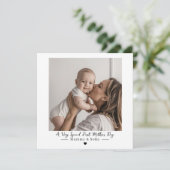 Personalized First Mother’s Day Photo Gift Card (Stehend Vorderseite)
