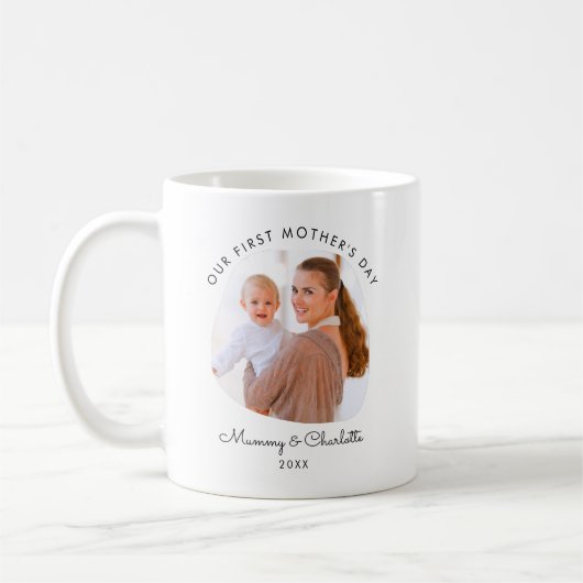Personalized First Mother's Day Gift for Mom  Kaffeetasse (Links)