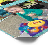 Personalized First Year Collage Baby Photo Poster (Ecke)