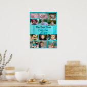 Personalized First Year Collage Baby Photo Poster (Küche)