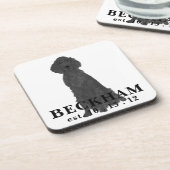 Personalized Flat Coated Retriever Getränkeuntersetzer (Linke Seite)