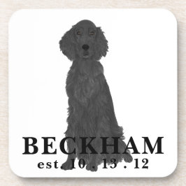 Personalized Flat Coated Retriever Getränkeuntersetzer
