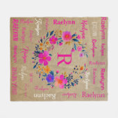 Personalized Fleece Blanket Add Your Name  (Vorderseite (Horizontal))