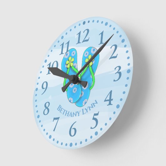 Personalized Flip flop Wall Clock Runde Wanduhr (Winkel)
