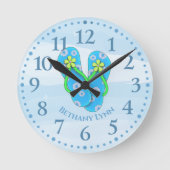 Personalized Flip flop Wall Clock Runde Wanduhr (Vorderseite)