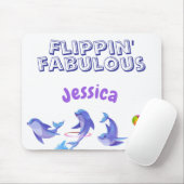 Personalized Flippin’ Fabulous Dolphin Mouse Pad Mousepad (Mit Mouse)
