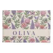 Personalized Floral and Botanical Pillow Case Kissenbezug (Rückseite)