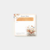 Personalized Floral Bible Scripture Christian  Post-it Klebezettel (Vorderseite)
