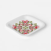 Personalized Floral Birthday Party Plates Pappteller (Gewinkelt)