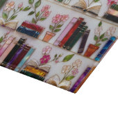 Personalized Floral Bookshelf Cutting Board Schneidebrett (Ecke)