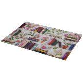 Personalized Floral Bookshelf Cutting Board Schneidebrett (Ecke)