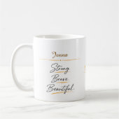 Personalized Floral Botanical Women's Day Coffee  Kaffeetasse (Links)
