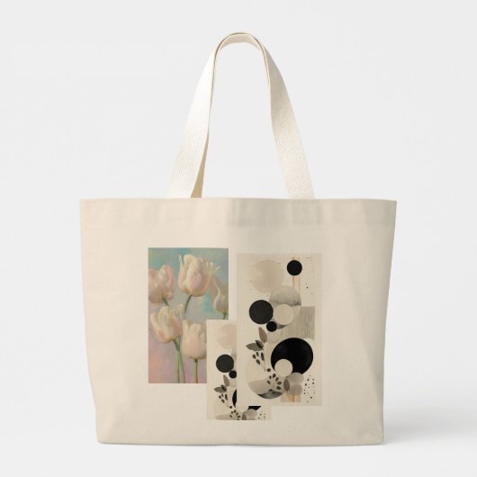 "Personalized Floral Canvas Tote – Eco-Friendly &  Jumbo Stoffbeutel (Rückseite)