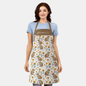 Personalized Floral Capybara Schürze (Getragen)