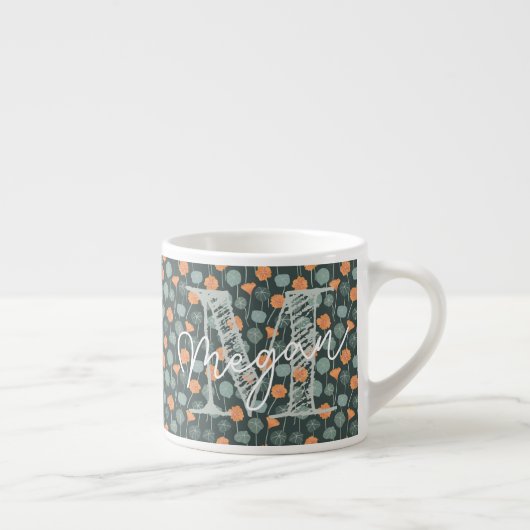 Personalized Floral Coffee Mini Mug Espressotasse (Rechts)