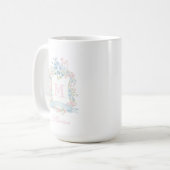 Personalized Floral Crest Mug Kaffeetasse (Vorderseite Links)