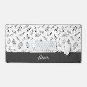 Personalized Floral Design Desk Mat  Schreibtischunterlage (Tastatur & Maus)