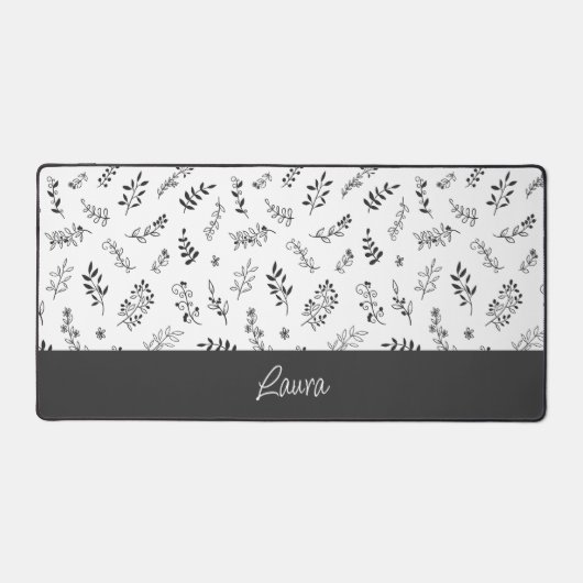 Personalized Floral Design Desk Mat  Schreibtischunterlage (Vorderseite)