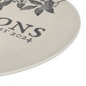 Personalized Floral Elegance Cutting Board Schneidebrett (Ecke)