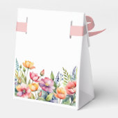 Personalized Floral Favor Box with Ribbon  Geschenkschachtel (Rückseite)