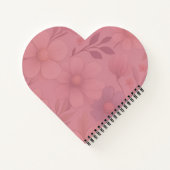 Personalized Floral Heart-Shaped Notebook Notizblock (Rückseite)