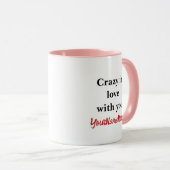 Personalized Floral Heart Valentine's Coffee Mug Tasse (VorderseiteRechts)