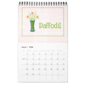 Personalized Floral Illustrations Calendar Kalender (Mär 2026)