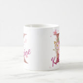 Personalized Floral Initial Mug – Letter K Kaffeetasse (Mittel)