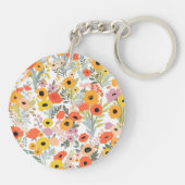 Personalized floral keychain for her schlüsselanhänger (Rückseite)