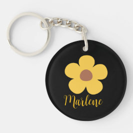 Personalized floral keychain for her  schlüsselanhänger