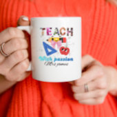 Personalized floral letter coquette bow teacher tasse