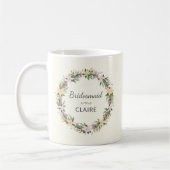 Personalized Floral Maid of Honor Mug Kaffeetasse (Links)