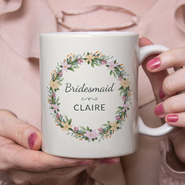 Personalized Floral Maid of Honor Mug Kaffeetasse