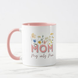 Personalized Floral Mom Mug . Tasse