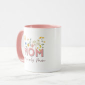Personalized Floral Mom Mug . Tasse (Vorderseite Links)