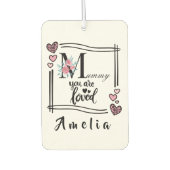 Personalized Floral Mommy Air Freshener Autolufterfrischer (Vorderseite)