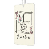 Personalized Floral Mommy Air Freshener Autolufterfrischer (Links)