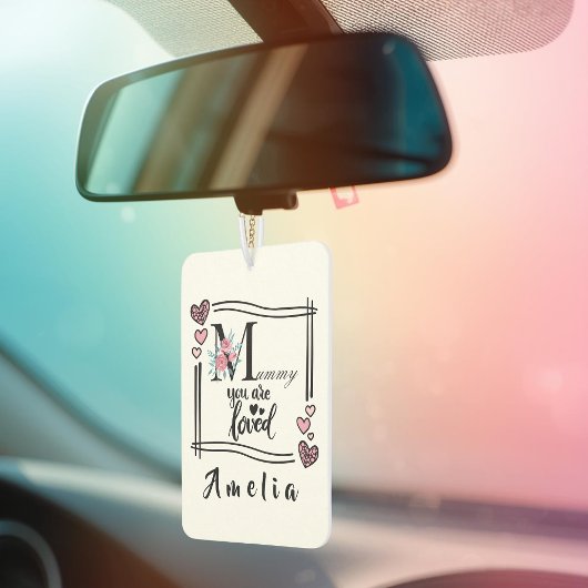 Personalized Floral Mommy Air Freshener Autolufterfrischer