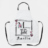Personalized Floral Mommy Apron Schürze (Vorderseite)