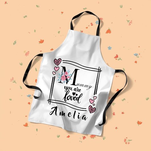 Personalized Floral Mommy Apron Schürze