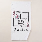 Personalized Floral Mommy Bath Towel Badehandtuch (Badehandtuch)