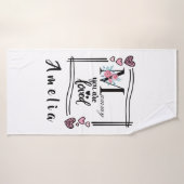 Personalized Floral Mommy Bath Towel Badehandtuch (Badehandtuch)